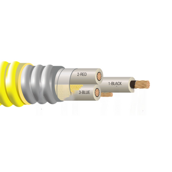 Type MV-105 Three Conductor Copper 2.4kV NLEPR Insulation 100% IL AIA Yellow PVC Jacket