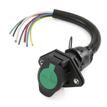 7 Way Weather Lock ABS Trailer Connector Socket with Pre Wired Blunt Cut Pigtail 501109
