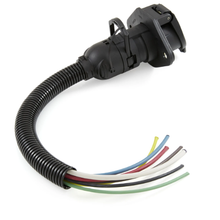 7 Way Weather Lock ABS Trailer Connector Socket with Pre Wired Blunt Cut Pigtail 501109