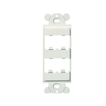 4 Port Mini Com Rectangular Adapter Module Faceplate ABS CFG4EI