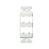 4 Port Mini Com Rectangular Adapter Module Faceplate ABS CFG4EI