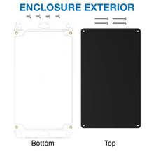 Electronic Racks And Boxes Enclosure Top Black Bottom Clear RBF85P06B10C