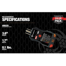 200A Ac 120V Clamp Meter consisting clamp meter Line Splitter Gfci Receptacle Tester 20025K (Pack of 2)