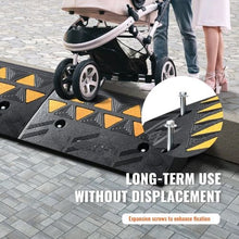 15-Ton Capacity & 4.3" Rise Heavy-Duty Rubber Curb Ramp for Cars, Wheelchairs, Bikes & Motorcycles (Pack Of 2)