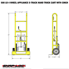 4 Wheel Appliance E-Track Hand Truck Cart with Cinch SLV0500ACY