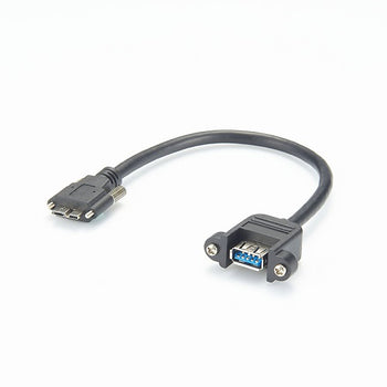 USB 3.0 Female to MicroUSB Cable Panel Mount PCM-CLC-08