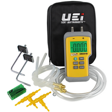 Heat Pump Installation and Maintenance Test Kit, featuring a Clamp Meter, Leak Detector, Manometer, and Pressure Probes 511KIT