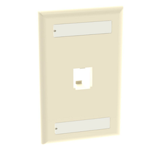 1 Port Mini-Com Classic Series Vertical Faceplate ABS Label Pocket CFPL1EIY