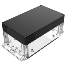 Electronic Racks And Boxes Enclosure Top Black Bottom Clear RBF85P12B24C