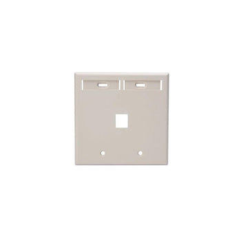 Dual-Gang QUICKPORT Wallplate Light Almond 42080-1TP