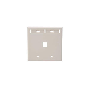 Dual-Gang QUICKPORT Wallplate Light Almond 42080-1TP