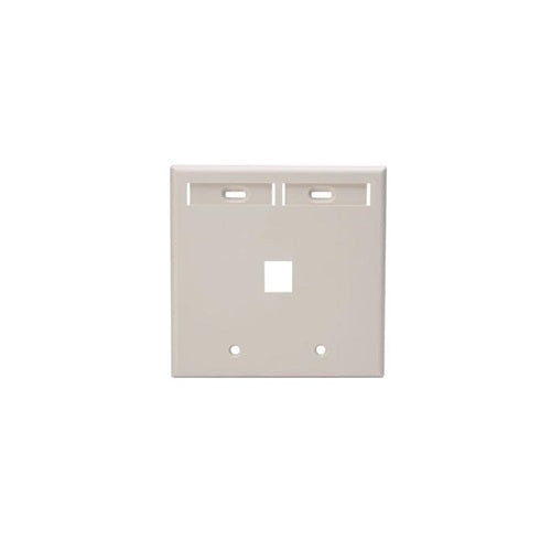 Dual-Gang QUICKPORT Wallplate Light Almond 42080-1TP