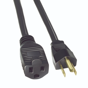 10"Ft Black Extension Cord Cable 16/3 Sjow Standard Outdoor 2211SW8808 (Pack Of 9)