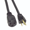 10' Ft 16/3 SJOW Black Standard Outdoor Extension Cord Cable 2211SW8808 (Pack Of 24)