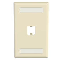 1 Port Mini-Com Classic Series Vertical Faceplate ABS Label Pocket CFPL1EIY