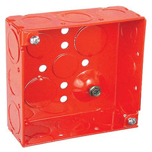 4" Square Life Safety Box 1-1/2" Deep - Welded 52151-RED (pack of 100)