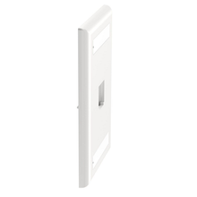 1 Port Mini-Com Classic Series Vertical Faceplate ABS Label Pocket CFPL1WHY