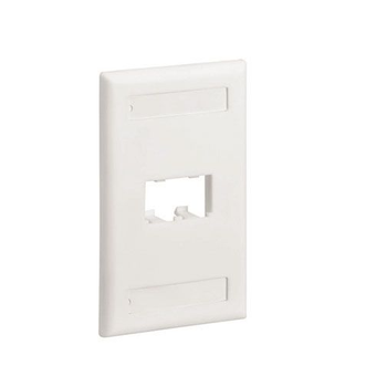 2 Port Mini-Com Classic Series Vertical Faceplate ABS Label Pocket CFPL2IWY