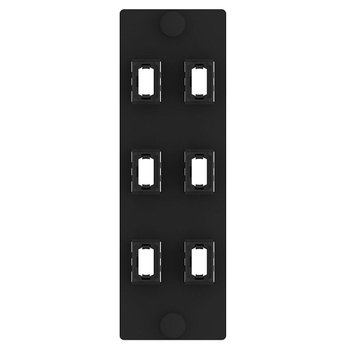 6 Port Opticom MPO Fiber Optic Adapter Panel FAP Vertical FAPV0612BLMPO