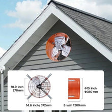 15-Inch Gable Mount Attic Exhaust Fan 1650 CFM with Adjustable Thermostat