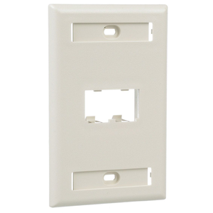 2 Port Mini-Com Classic Series Vertical Faceplate ABS Label Pocket CFPL2IWY