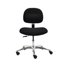 17" H - 22" H Desk Height ESD Fabric Chair No Arms AL12-FC-BLACK-452 Black