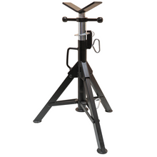 Heavy-Duty Folding Pipe Stand 3000 lb Capacity with Carry Handle and Double Key Lock Black GS3900