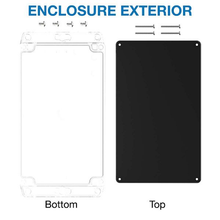 Electronic Racks And Boxes Enclosure Top Black Bottom Clear RBF85P06B24C