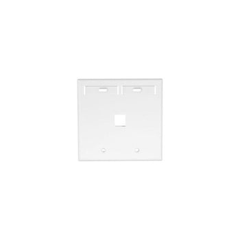 Dual-Gang QUICKPORT Wallplate White 42080-1WP