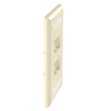 4 Port Mini-Com Classic Series Vertical Faceplate ABS Label Pocket CFPL4EIY