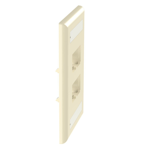 4 Port Mini-Com Classic Series Vertical Faceplate ABS Label Pocket CFPL4EIY