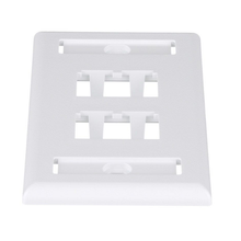 4 Port Mini-Com Classic Series Vertical Faceplate ABS Label Pocket CFPL4WHY