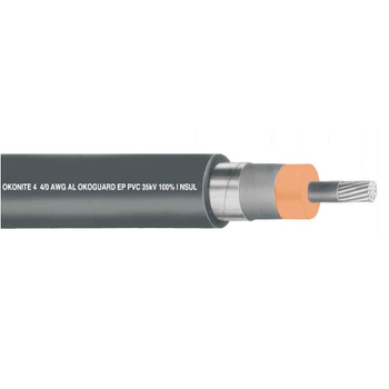 135-23-3527 350 MCM 1C Stranded Aluminum Shield EPR Copper Tape Okoguard Okoseal PVC MV-105 345mils 35KV Power Cable