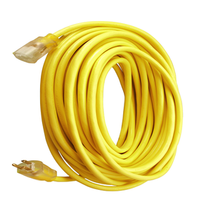 100"Ft Yellow Extension Cord 12/3 SJTW Outdoor Power Light Indicator 2589SW0002 (Pack Of 2)