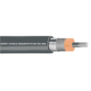 135-23-3521 4/0 AWG 1C Stranded Aluminum Shield EPR Copper Tape Okoguard Okoseal PVC MV-105 345mils 35KV Power Cable