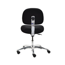 17" H - 22" H Desk Height ESD Fabric Chair No Arms AL12-FC-BLACK-452 Black