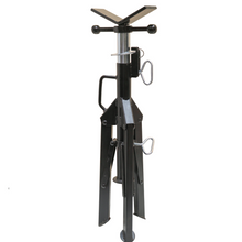 Heavy-Duty Folding Pipe Stand 3000 lb Capacity with Carry Handle and Double Key Lock Black GS3900