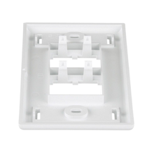 4 Port Mini-Com Classic Series Vertical Faceplate ABS Label Pocket CFPL4WHY