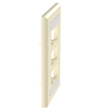 6 Port Mini-Com Classic Series Vertical Faceplate ABS Label Pocket CFPL6EIY