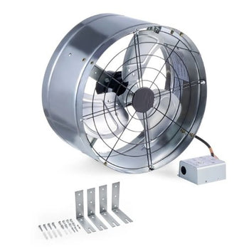 15-Inch Gable Mount Attic Exhaust Fan 1300 CFM with Adjustable Thermostat
