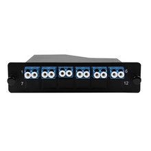 TP/APC Elite Male to LC/UPC 12-Fiber Singlemode LGX Mount Compatible blue Adapter FB43-1300-12FSM
