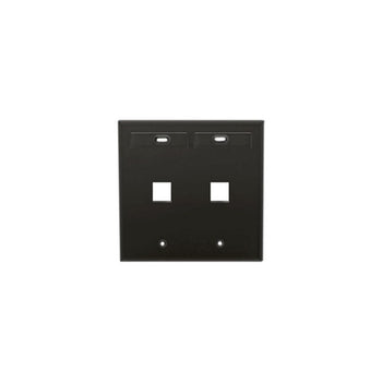 Dual-Gang QUICKPORT Wallplate Black 42080-2EP