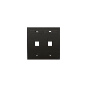 Dual-Gang QUICKPORT Wallplate Black 42080-2EP