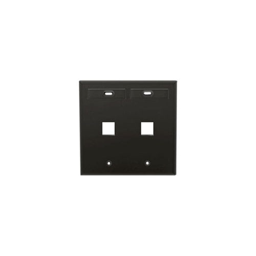 Dual-Gang QUICKPORT Wallplate Black 42080-2EP