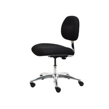 17" H - 22" H Desk Height ESD Fabric Chair No Arms AL12-FC-BLACK-452 Black