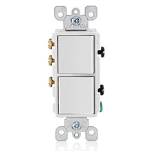 Leviton 15 Amp Decora Single-Pole 3-Way Combination Switch White 5641-W