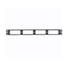 4 Port Opticom Fiber Adapter Patch Panel Flat DIN Rail 1RU CFAPPBL1