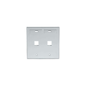 Dual-Gang QUICKPORT Wallplate Gray 42080-2GP