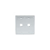 Leviton Dual-Gang QUICKPORT Wallplate Gray 42080-2GP