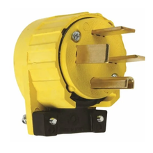 3.43 Inch Height 3 Phase 4 Wire Yellow Angled Plug 5761AN